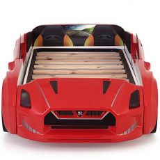 Дитяче ліжко машина GTR Red 190х90 см з підсвіткою, музикою, шкіряний салон, пультом